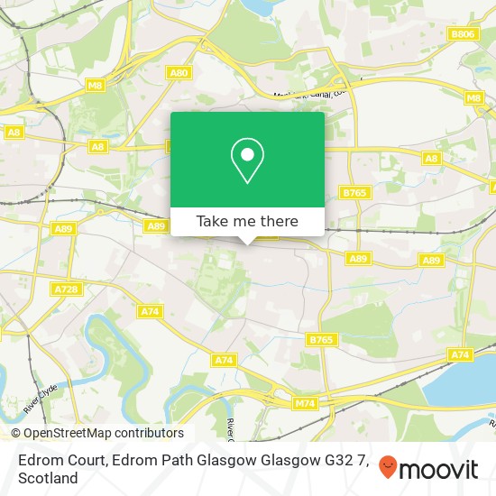Edrom Court, Edrom Path Glasgow Glasgow G32 7 map