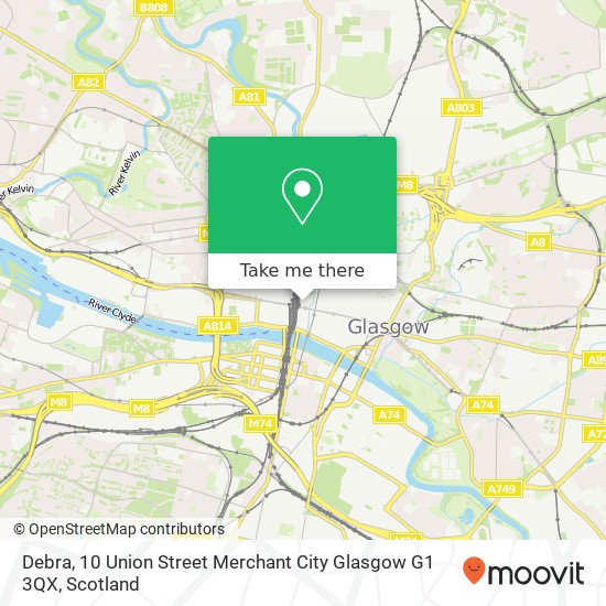 Debra, 10 Union Street Merchant City Glasgow G1 3QX map