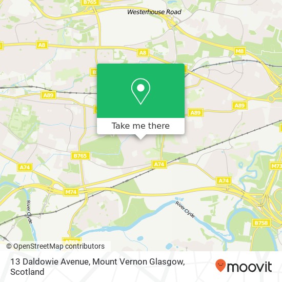 13 Daldowie Avenue, Mount Vernon Glasgow map