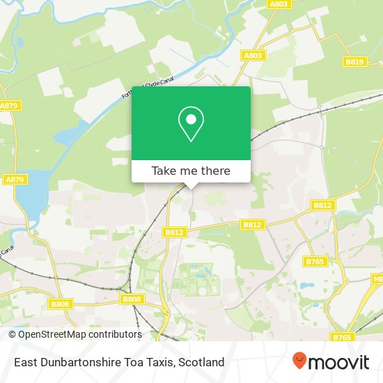 East Dunbartonshire Toa Taxis map