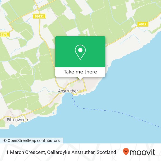 1 March Crescent, Cellardyke Anstruther map