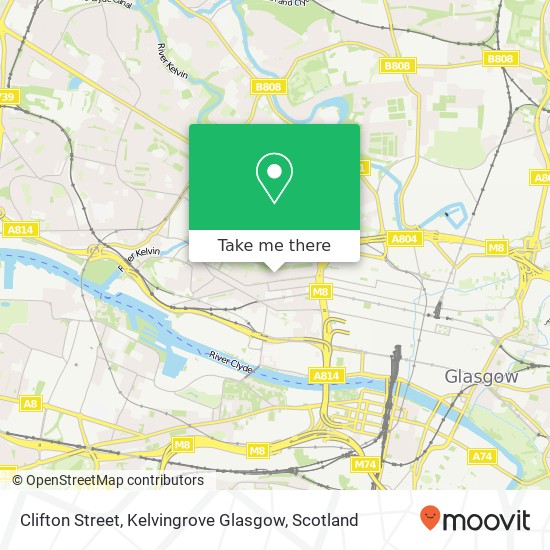 Clifton Street, Kelvingrove Glasgow map