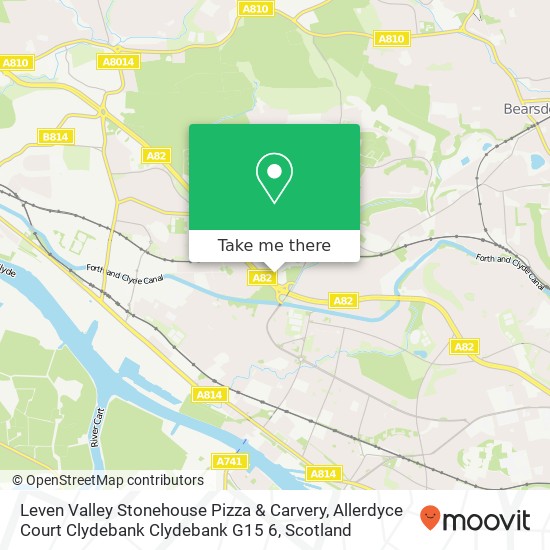 Leven Valley Stonehouse Pizza & Carvery, Allerdyce Court Clydebank Clydebank G15 6 map