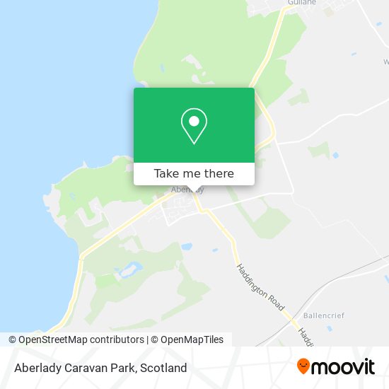 Aberlady Caravan Park map