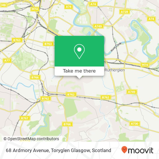 68 Ardmory Avenue, Toryglen Glasgow map
