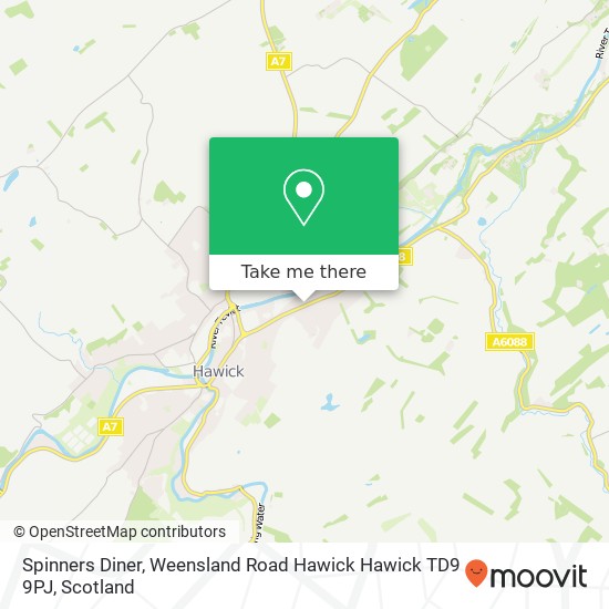 Spinners Diner, Weensland Road Hawick Hawick TD9 9PJ map