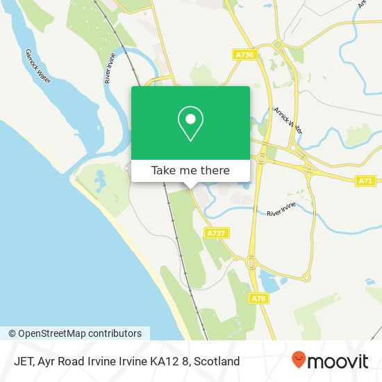 JET, Ayr Road Irvine Irvine KA12 8 map