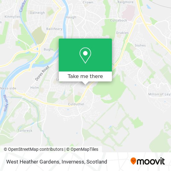 West Heather Gardens, Inverness map