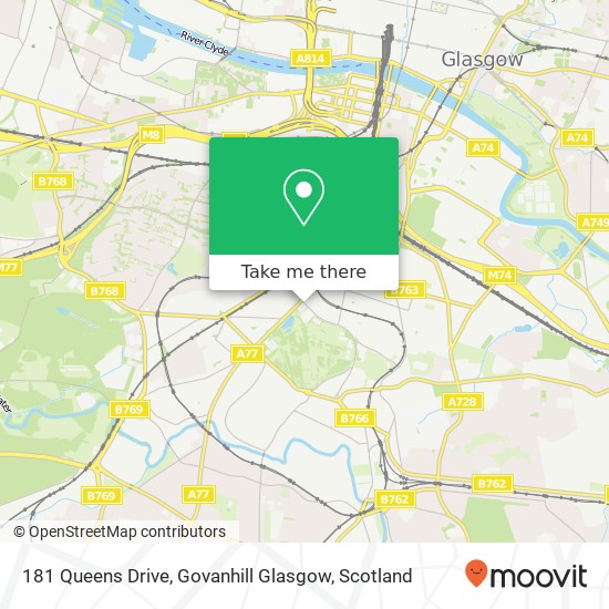 181 Queens Drive, Govanhill Glasgow map