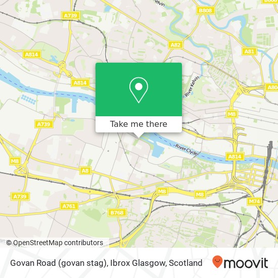 Govan Road (govan stag), Ibrox Glasgow map