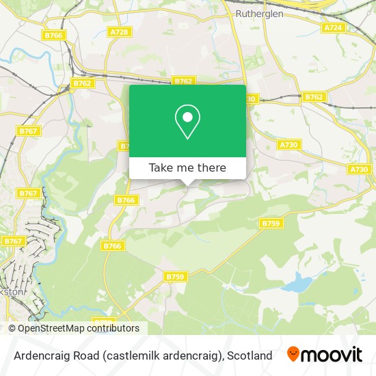 Ardencraig Road (castlemilk ardencraig) map