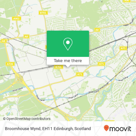 Broomhouse Wynd, EH11 Edinburgh map