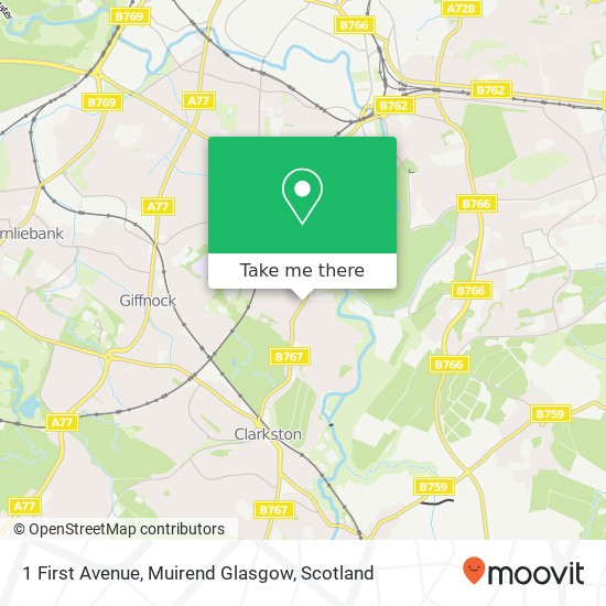 1 First Avenue, Muirend Glasgow map