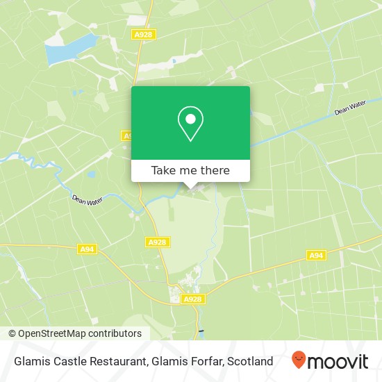 Glamis Castle Restaurant, Glamis Forfar map