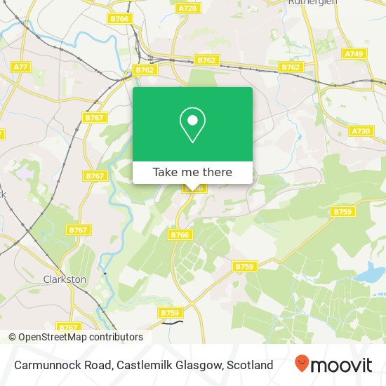 Carmunnock Road, Castlemilk Glasgow map