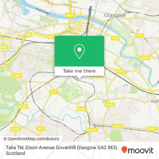 Talia Tel, Dixon Avenue Govanhill Glasgow G42 8ED map