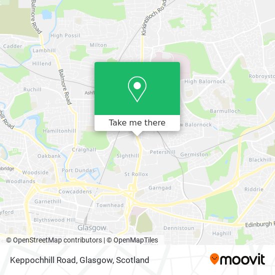 Keppochhill Road, Glasgow map