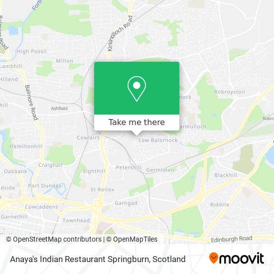 Anaya's Indian Restaurant Springburn map