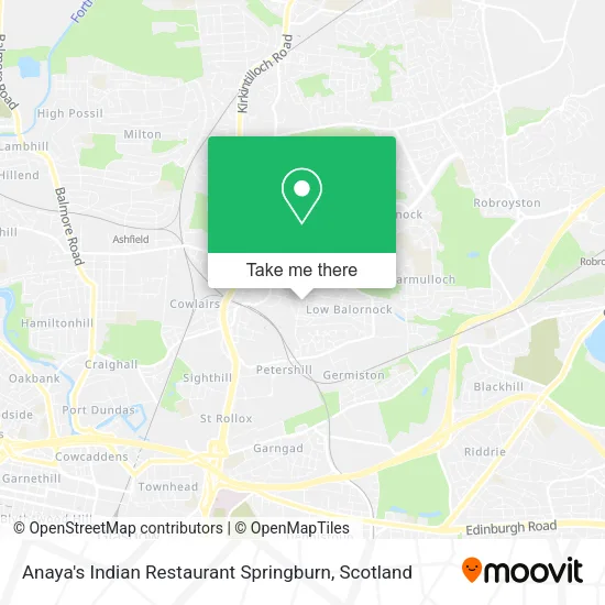Anaya's Indian Restaurant Springburn map
