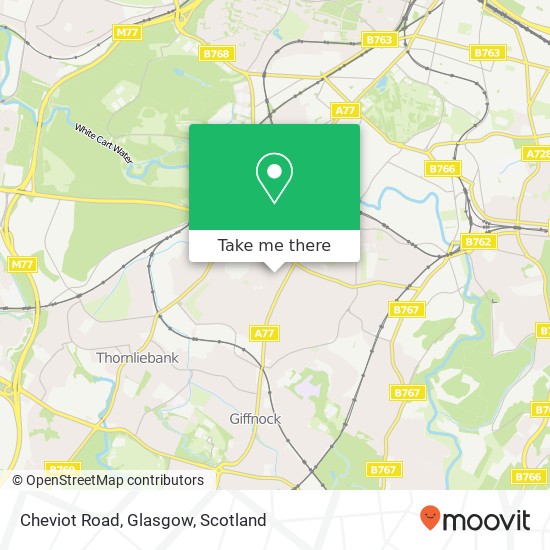 Cheviot Road, Glasgow map