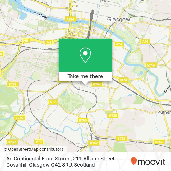 Aa Continental Food Stores, 211 Allison Street Govanhill Glasgow G42 8RU map