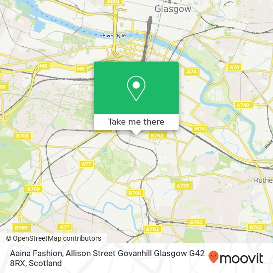 Aaina Fashion, Allison Street Govanhill Glasgow G42 8RX map