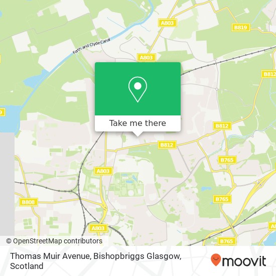 Thomas Muir Avenue, Bishopbriggs Glasgow map