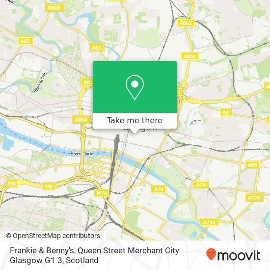 Frankie & Benny's, Queen Street Merchant City Glasgow G1 3 map
