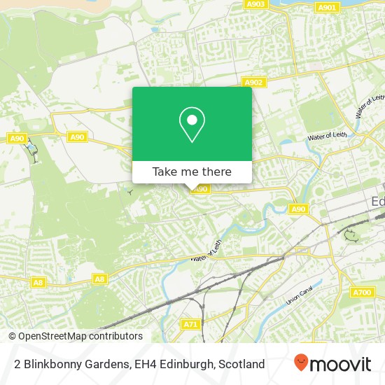 2 Blinkbonny Gardens, EH4 Edinburgh map