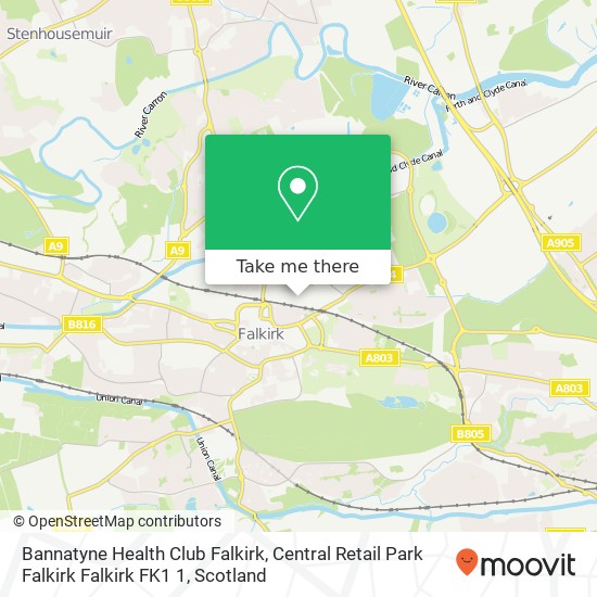 Bannatyne Health Club Falkirk, Central Retail Park Falkirk Falkirk FK1 1 map