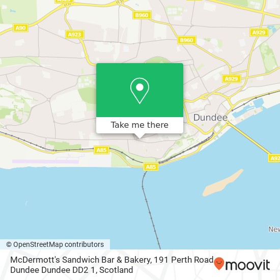 McDermott's Sandwich Bar & Bakery, 191 Perth Road Dundee Dundee DD2 1 map