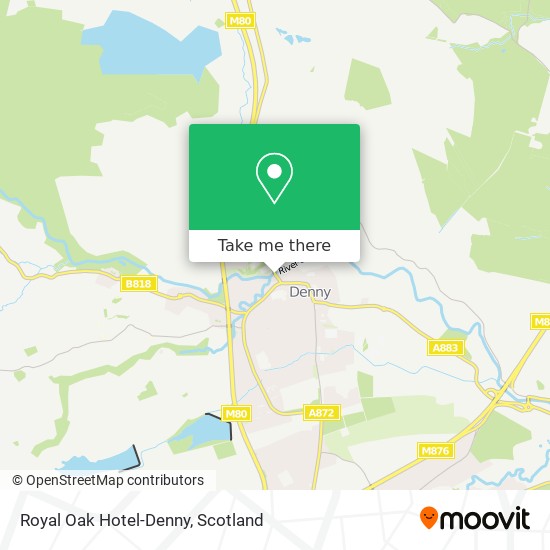 Royal Oak Hotel-Denny map