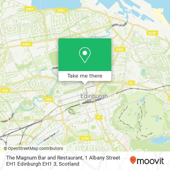 The Magnum Bar and Restaurant, 1 Albany Street EH1 Edinburgh EH1 3 map