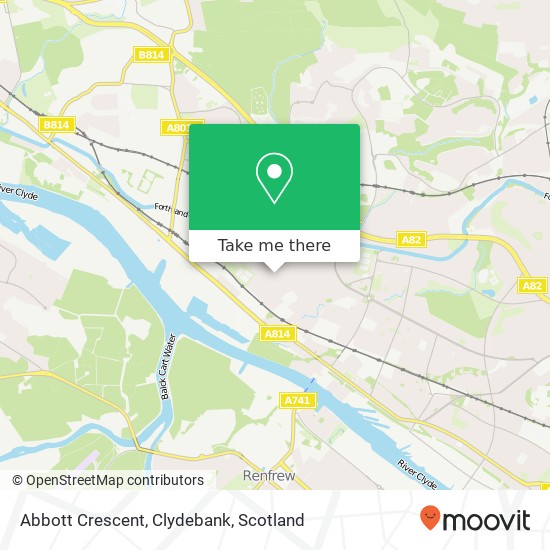 Abbott Crescent, Clydebank map