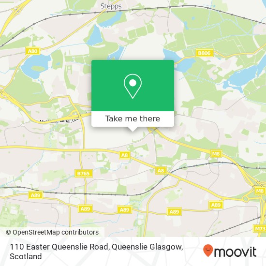 110 Easter Queenslie Road, Queenslie Glasgow map