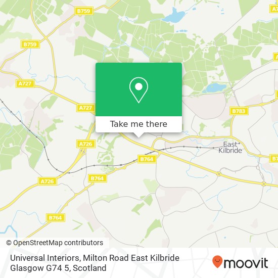 Universal Interiors, Milton Road East Kilbride Glasgow G74 5 map