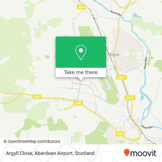 Argyll Close, Aberdeen Airport map