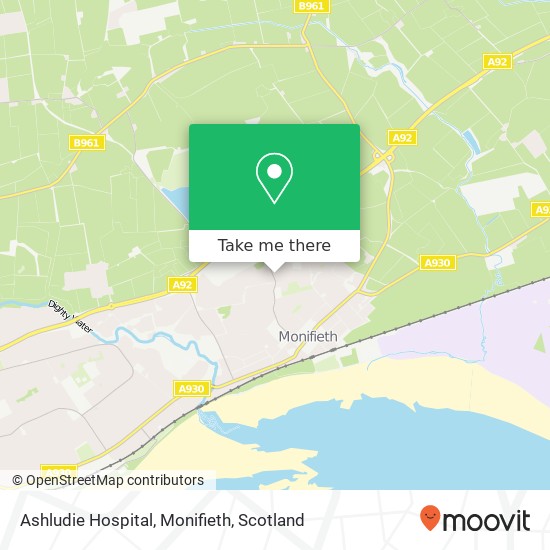 Ashludie Hospital, Monifieth map