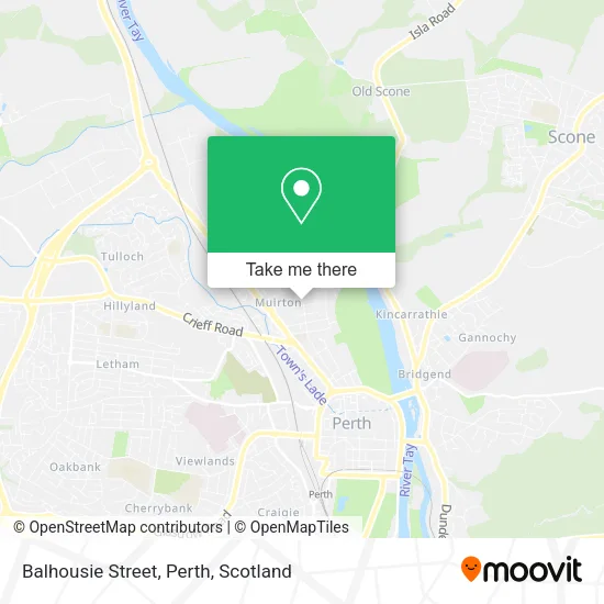 Balhousie Street, Perth map