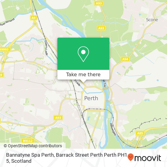Bannatyne Spa Perth, Barrack Street Perth Perth PH1 5 map