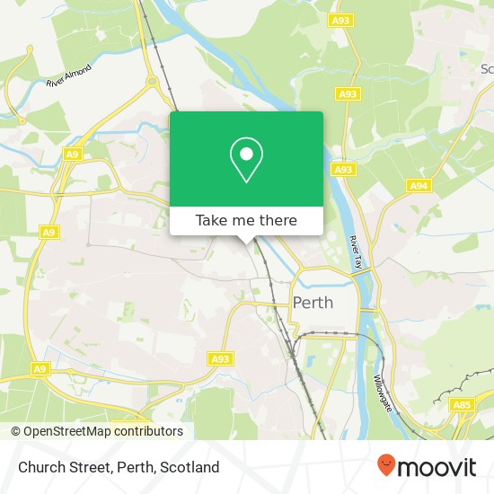 Church Street, Perth map