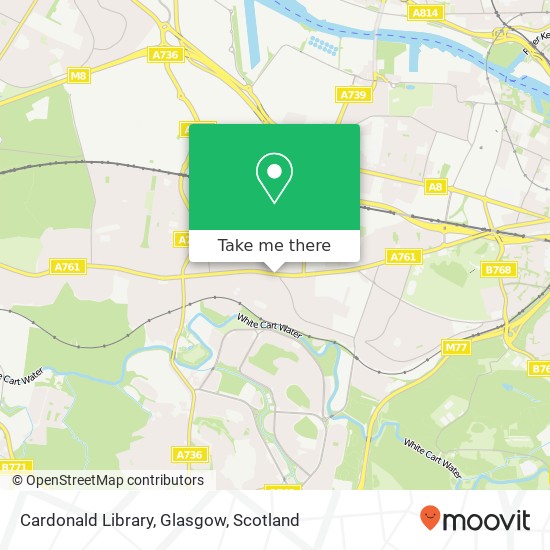 Cardonald Library, Glasgow map