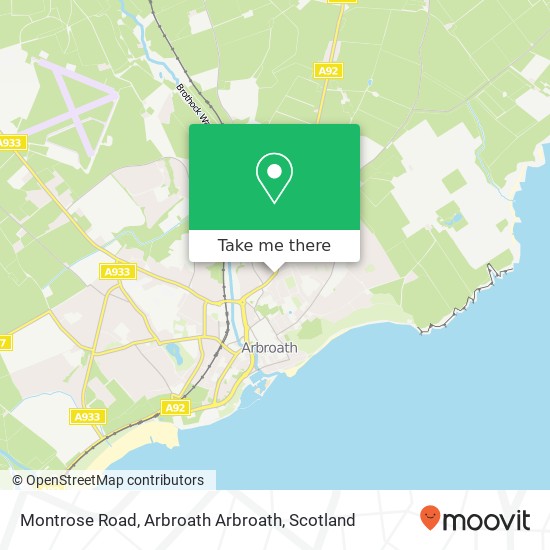 Montrose Road, Arbroath Arbroath map