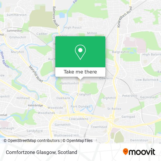 Comfortzone Glasgow map