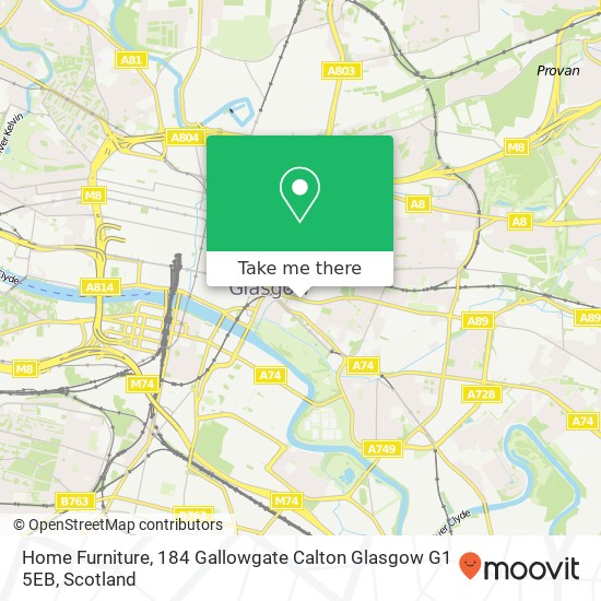 Home Furniture, 184 Gallowgate Calton Glasgow G1 5EB map