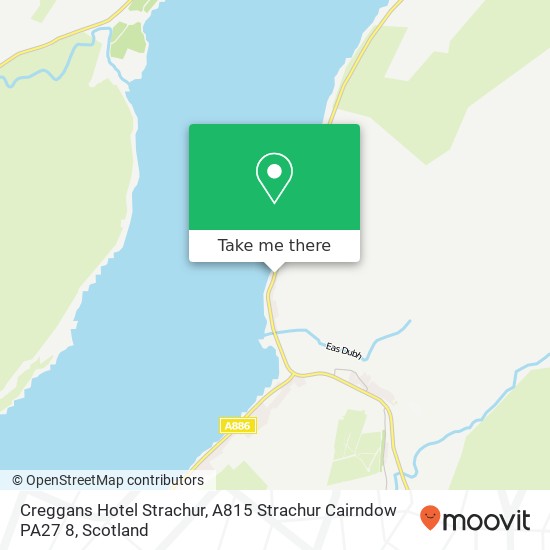 Creggans Hotel Strachur, A815 Strachur Cairndow PA27 8 map