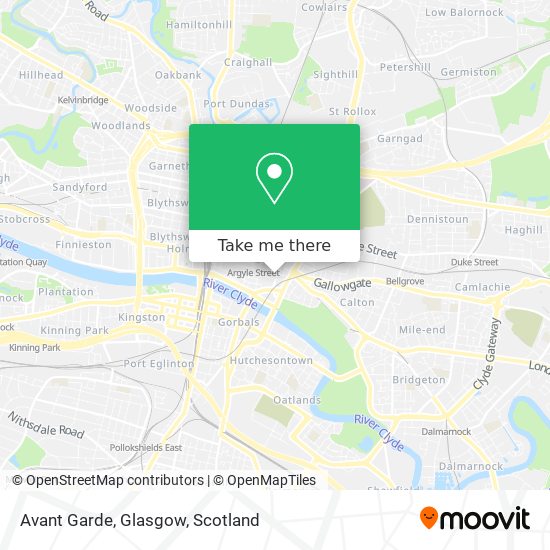 Avant Garde, Glasgow map