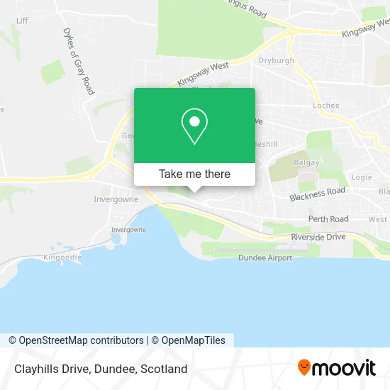 Clayhills Drive, Dundee map