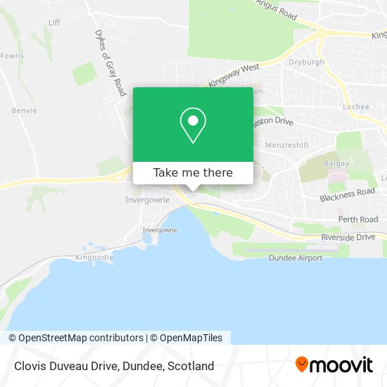 Clovis Duveau Drive, Dundee map