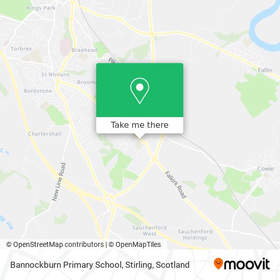 Bannockburn Primary School, Stirling map